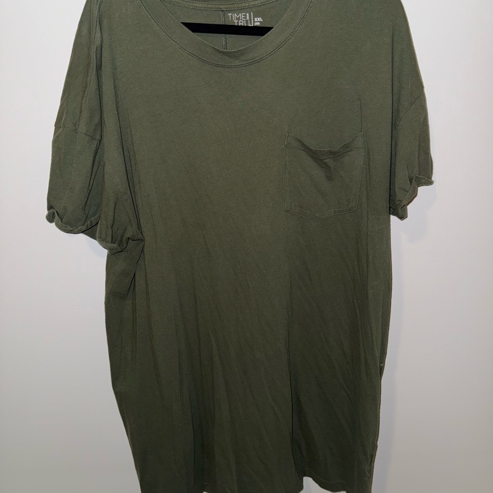 Olive Green T-Shirt Dress